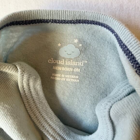 Set of 7 Cloud Island Baby Boy Shirts and Pants Long Sleeve size 0-3M Blue Gray - Picture 8 of 11